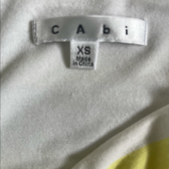 Cabi draped striped tank top XS yellow striped - Picture 3 of 6